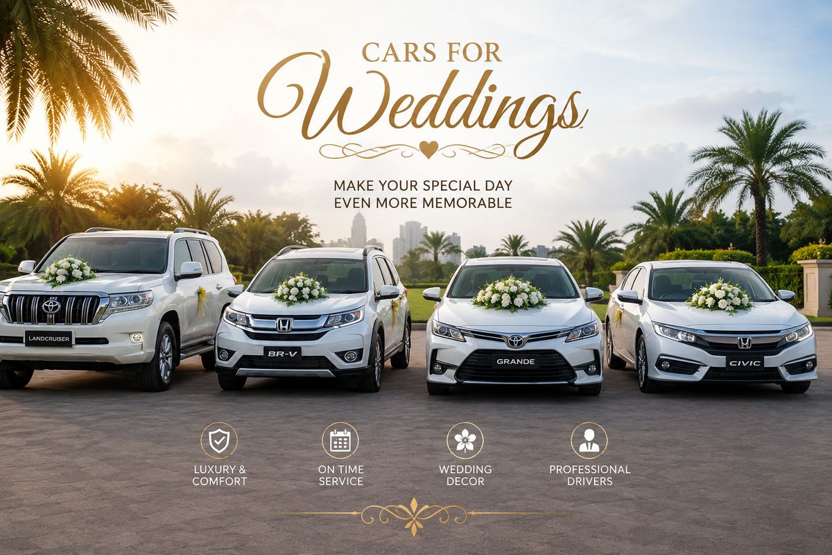 Luxury wedding cars — Toyota Corolla Grande, Honda Civic and Toyota Corolla for wedding ceremonies and baraat